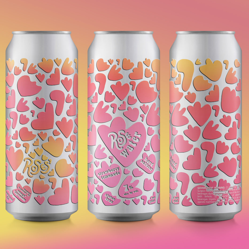 ROSE WATER Strawberry Lemonade Hard Seltzer  4-PACK